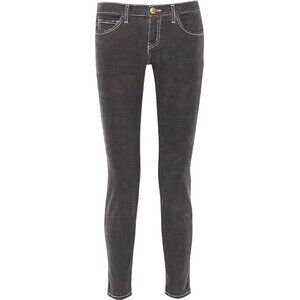 NWT Current/Elliott The Ankle Skinny in OD Overdye Black Tribal Print Jeans 28